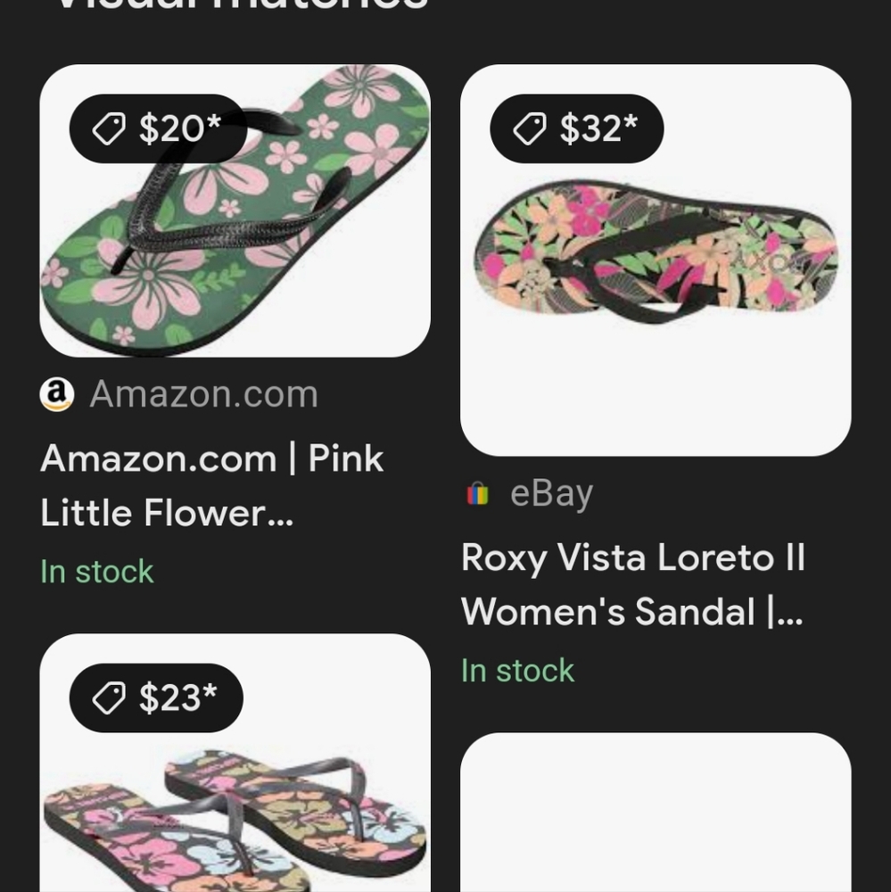 Rafters women size medium 7-8 flip flops grey pink white flowers - Picture 2 of 8